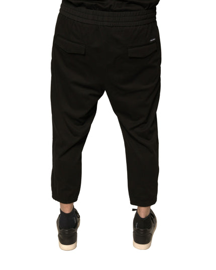 Dolce & Gabbana Black Wool Jogger Jogging Pants