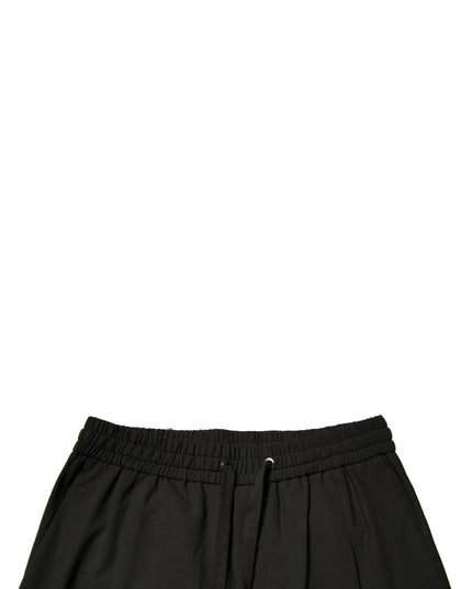 Dolce & Gabbana Black Wool Jogger Jogging Pants