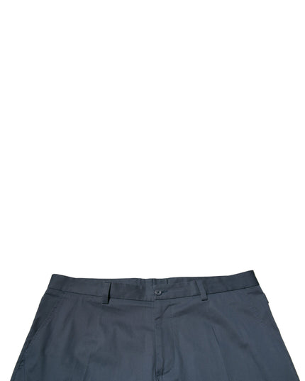 Dolce & Gabbana Blue Cotton Men Skinny Dress Pants