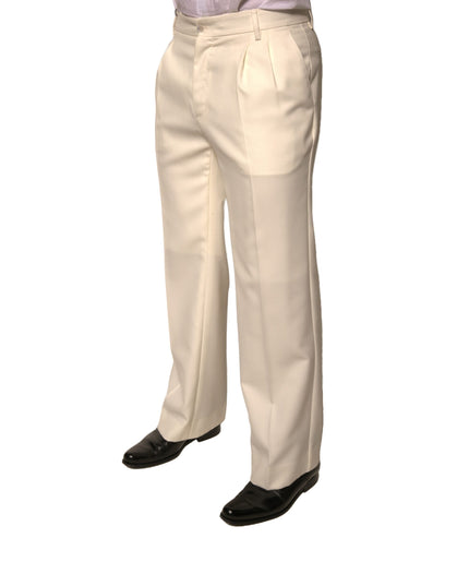 Dolce & Gabbana Off White Straight Dress Pants