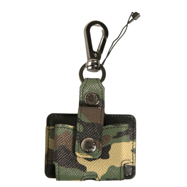 Dolce & Gabbana Multicolor Camouflage Leather Metal Airpods Case