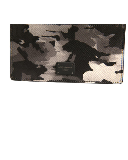 Dolce & Gabbana Multicolor Camouflage Logo Plaque Coin Purse Wallet