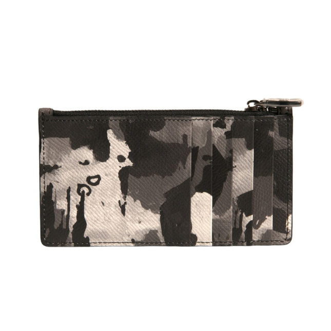 Dolce & Gabbana Multicolor Camouflage Logo Plaque Coin Purse Wallet