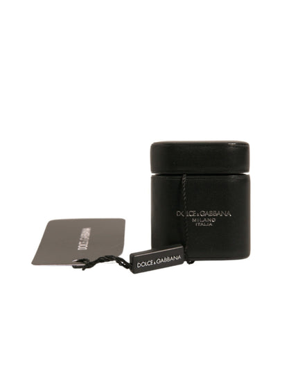 Dolce & Gabbana Black PVC Logo Print Flip Holder Airpods Case