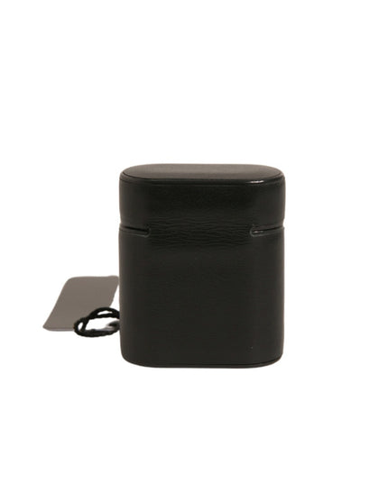 Dolce & Gabbana Black PVC Logo Print Flip Holder Airpods Case