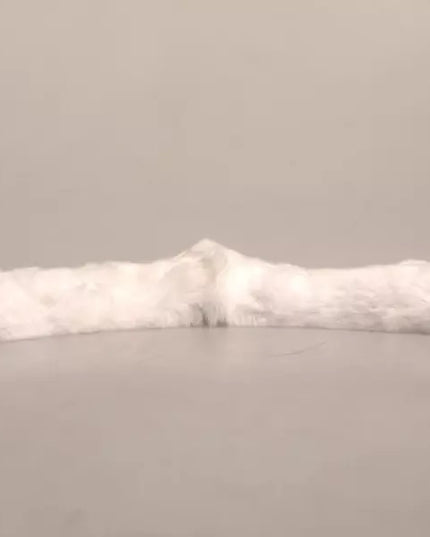 Dolce & Gabbana White Fur Shoulder Collar Wrap Shawl Scarf