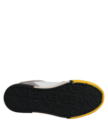 Dolce & Gabbana Multicolor Leather DNA Low Top Sneakers Shoes