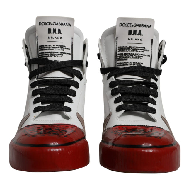 Dolce & Gabbana Multicolor Leather High Top Sneakers Shoes