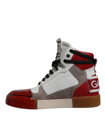 Dolce & Gabbana Multicolor Leather High Top Sneakers Shoes