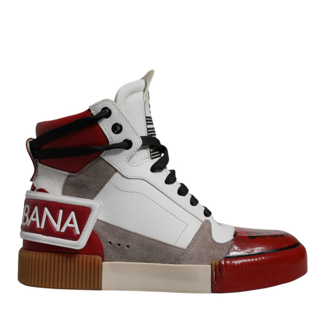 Dolce & Gabbana Multicolor Leather High Top Sneakers Shoes