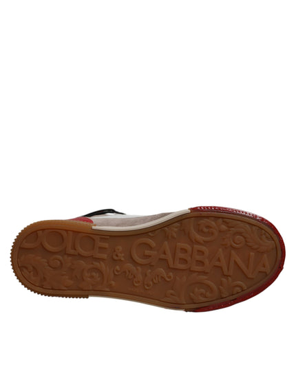 Dolce & Gabbana Multicolor Leather High Top Sneakers Shoes