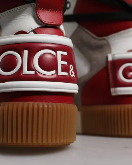 Dolce & Gabbana Multicolor Leather High Top Sneakers Shoes