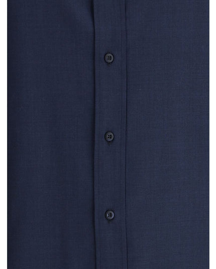 Brunello Cucinelli Blue Cotton Shirt