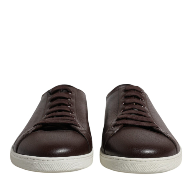 Dolce & Gabbana Brown Low Top Men Saint Tropez Sneakers Shoes