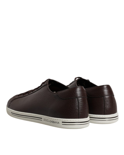Dolce & Gabbana Brown Low Top Men Saint Tropez Sneakers Shoes