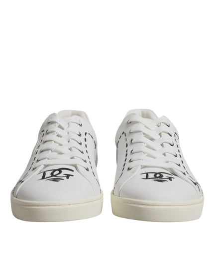 Dolce & Gabbana White Leather Milano Low Top Sneakers Shoes