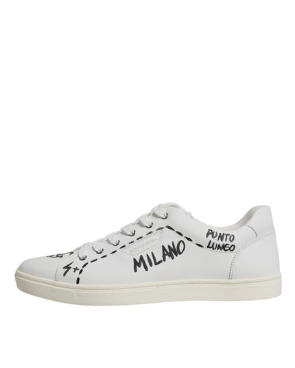 Dolce & Gabbana White Leather Milano Low Top Sneakers Shoes
