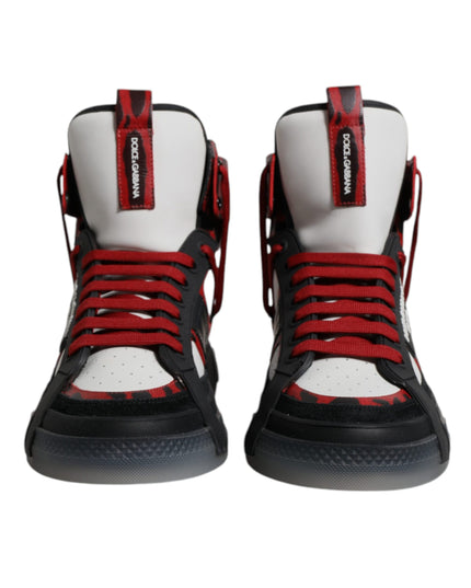 Dolce & Gabbana Multicolor Leather High Top Sneakers Shoes