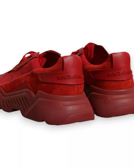 Dolce & Gabbana Red Leather Daymaster Low Top Sneakers Shoes