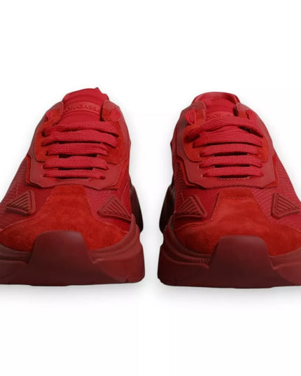 Dolce & Gabbana Red Leather Daymaster Low Top Sneakers Shoes