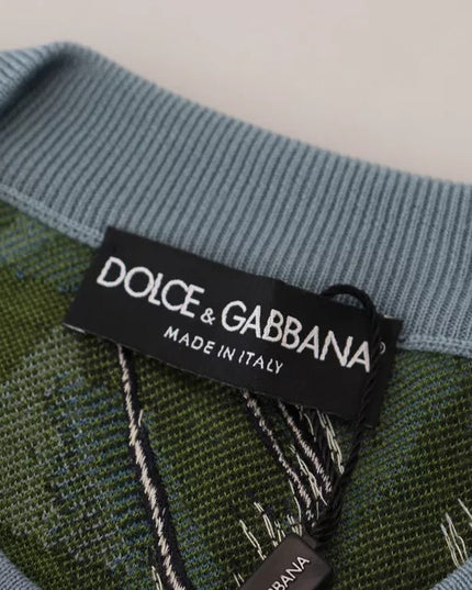 Dolce & Gabbana Jungle Wool Silk Pullover Logo Sweater