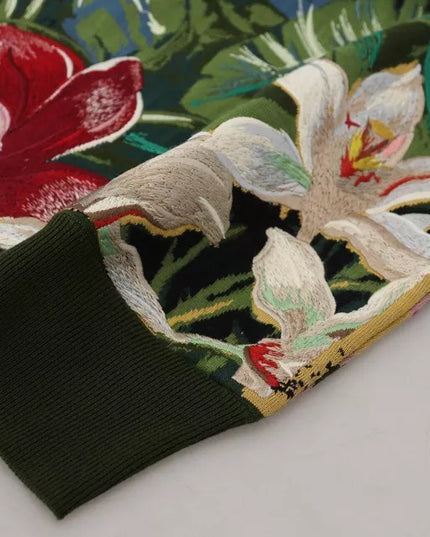 Dolce & Gabbana Jungle Wool Silk Pullover Logo Sweater