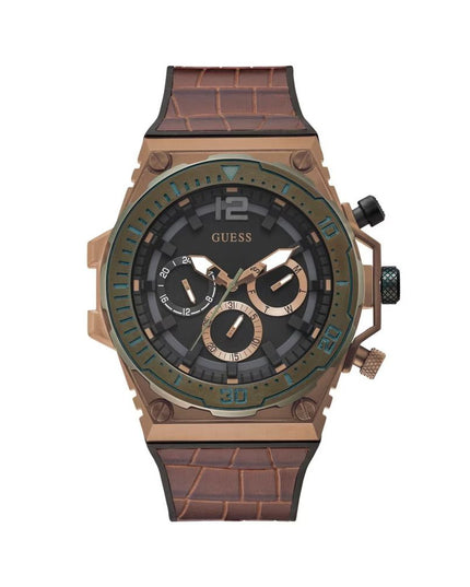 Guess Brown Synthetic Dress Watch