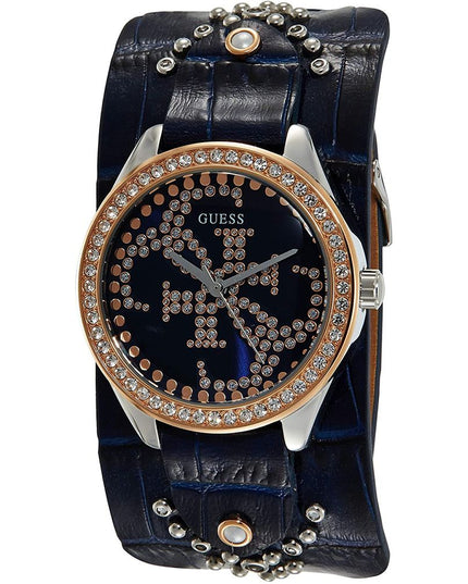 Guess Blue Leather Dress Watch