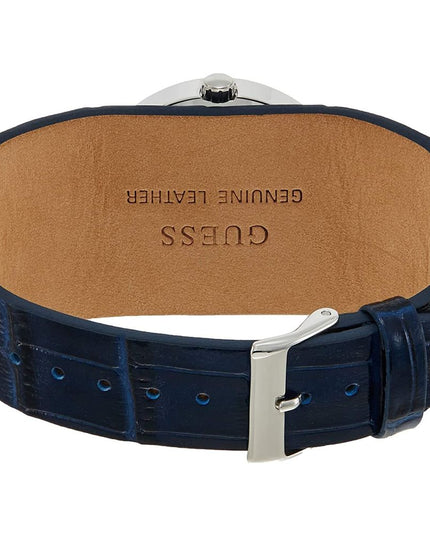 Guess Blue Leather Dress Watch