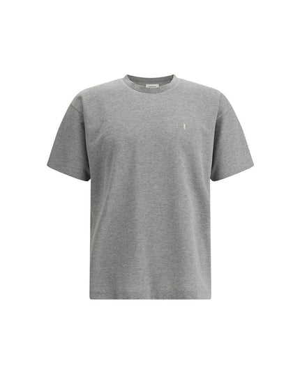 Saint Laurent Grey Cotton Oversized T-shirt