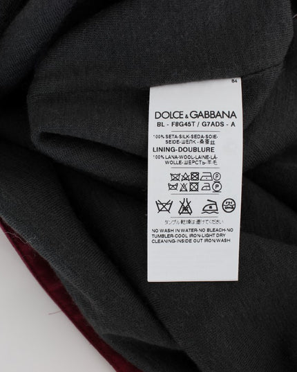 Dolce & Gabbana Red Knight Print Silk Blouse T-shirt