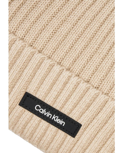 Calvin Klein Beige Organic Cotton Cap (Baseball Hat)