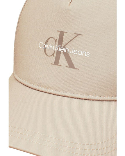 Calvin Klein Jeans Beige Recycled Polyester Cap (Baseball Hat)