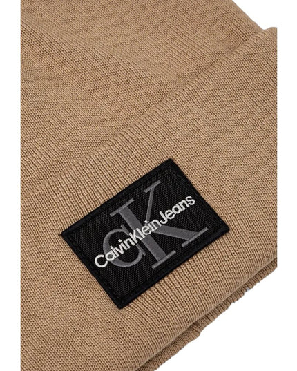 Calvin Klein Jeans Beige Cotton Cap (Baseball Hat)