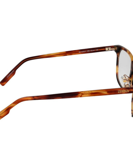 Ermenegildo Zegna Brown Acetate Glasses (Frames)