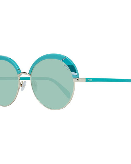 Emilio Pucci Turquoise Metal & Plastic Sunglasses