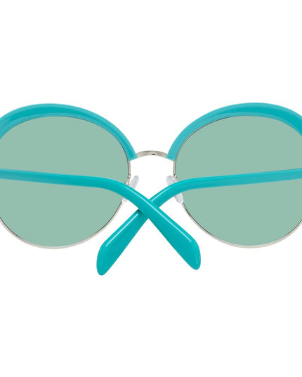 Emilio Pucci Turquoise Metal & Plastic Sunglasses