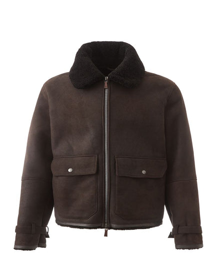 Lardini Brown Lambskin Clothing