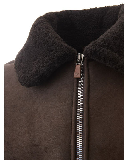 Lardini Brown Lambskin Clothing
