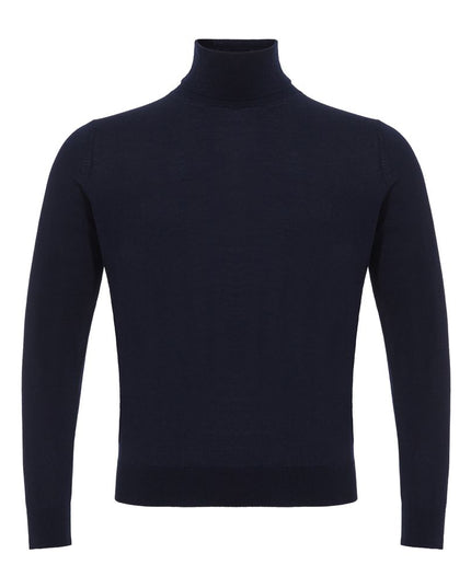 Colombo Blue Cashmere Turtleneck