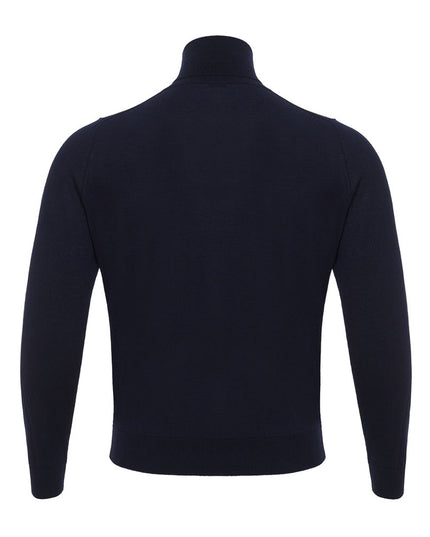 Colombo Blue Cashmere Turtleneck