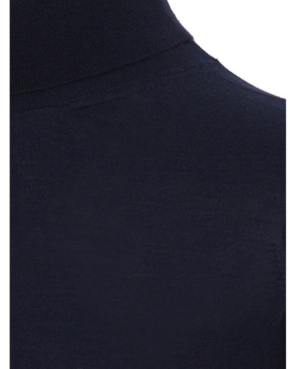 Colombo Blue Cashmere Turtleneck