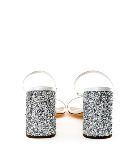 Miu Miu White Silk Sandal