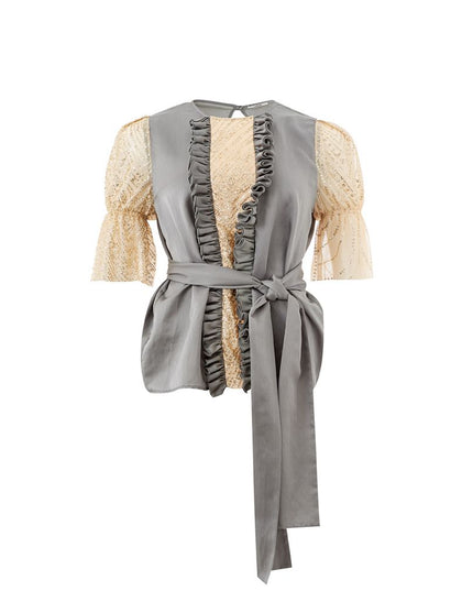 Lardini Elegant Multicolor Silk-Linen Top