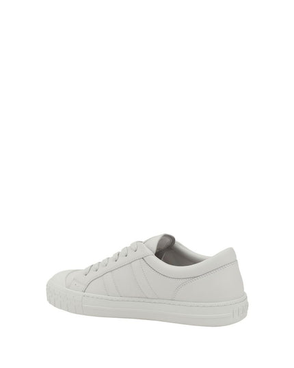 Fendi White Calf Leather Bos Taurus Athletic Sneakers