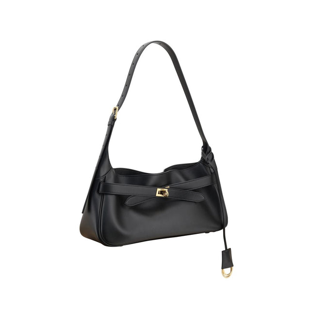 Balenciaga Black Calf Leather Bos Taurus Shoulder Bag