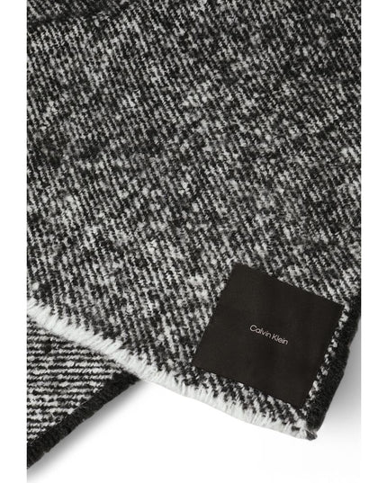 Calvin Klein Black And White Polyester Scarf