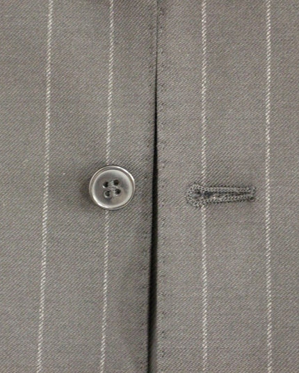 Dolce & Gabbana Black Striped Wool Logo Vest