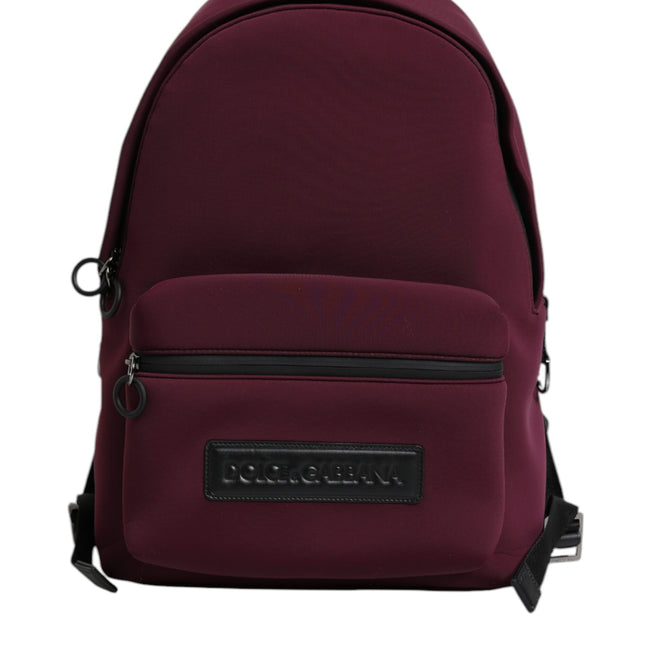 Dolce & Gabbana Burgundy Montreale Tecnico Textile Men Backpack Bag