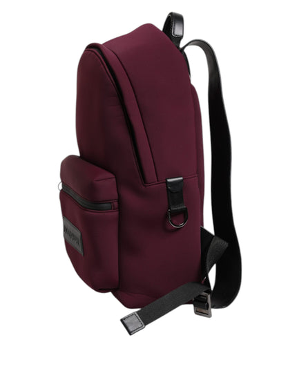 Dolce & Gabbana Burgundy Montreale Tecnico Textile Men Backpack Bag